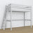 Grey Wooden Loft Bed – Free Space Under the Sleeping Area, Nizio
