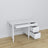 Desk 3S wooden white in office – Scandinavian arrangement, Nizio