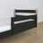 Safety rail black – hook and mounting, wooden, close-up