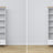 Display cabinet 1S 57 white with oak – glass door hinges, wooden, close-up