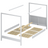 Wooden clear pine canopy bed – wood details, premium quality, Nizio