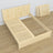 Double bed clear pine made of wood – dimensions and diagram, Nizio Home