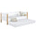 Wooden sofa bed with mattress drawer white-oak – child’s room, scandi