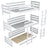 Triple bunk bed natural oak wood – dimensions and diagram, Nizio