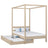 Oak canopy bed with mattress drawer bleached oak – scandi child’s room