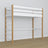 White and Oak Wooden Loft Bed – Slatted Frame, Side View