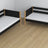 Black and Oak Wooden Bunk Bed – Side View, Nizio Home