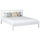 Wooden double bed N01 white – overall view, solid pine wood