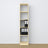 Bookcase clear pine made of wood – side view, depth and profile