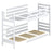 Black and Oak Wooden Bunk Bed – Upper and Lower Sleeping Area, Scandi