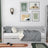 Grey sofa bed – wooden side barrier, side view, Nizio