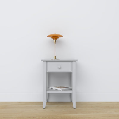 Bedside table with drawer N01 wooden grey – bedroom, Scandinavian style
