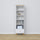 Bookcase with drawer wooden white with oak 57 cm – living room and office, Scandinavian style
