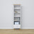 Bookcase with drawer wooden white with oak 57 cm – living room and office, Scandinavian style