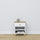 Bedside table with drawer N02 wooden white with oak – bedroom, Scandinavian style