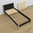 Single wooden bed black-oak – angled view, scandi children’s room