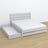 Double bed with wooden drawer grey – open drawer, spacious interior