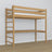 Loft bed with desk natural oak oak – dimensions, Nizio Home