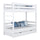 Bunk Bed with Drawer N03 Wooden in Custom RAL/NCS Color – Solid Wood, Nizio