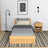 Natural pine bed with drawer – side view, wooden, Nizio Home