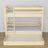 Clear Pine Wooden Bunk Bed with Drawer – Dimensions and Diagram, Nizio