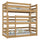 Triple bunk bed wooden natural oak – three sleeping places, scandi children’s room