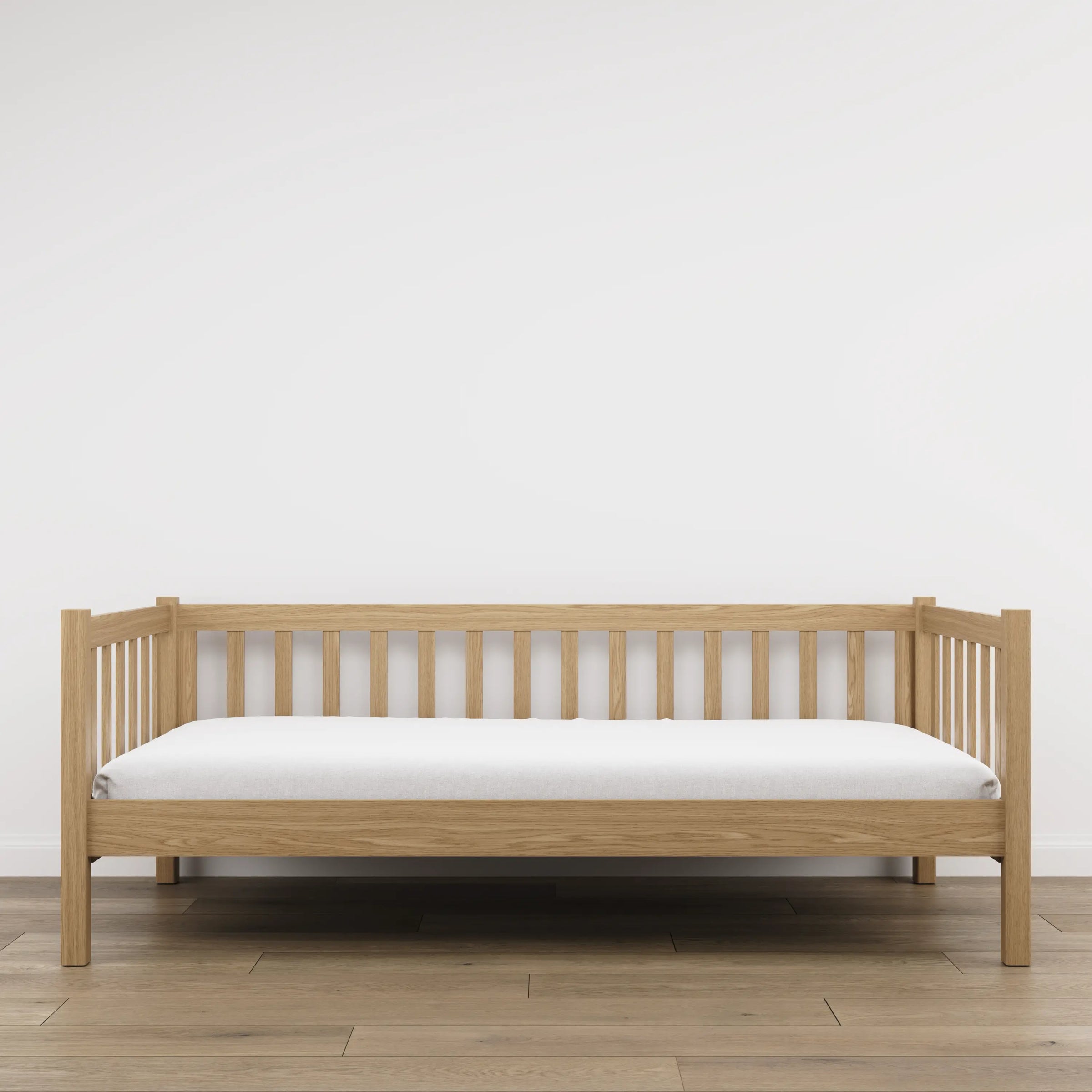 Sofa bed oak natural oak – view from the headboard, children’s room
