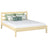 Wooden double bed N01 clear pine – overall view, solid pine wood