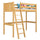 Natural Pine Wooden Loft Bed – Children’s Room, Solid Wood, Scandi Style