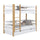 White and Oak Wooden Bunk Bed with Drawer – Children’s Room, Solid Wood, Scandi