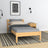 Natural pine bed – wooden headboard, close-up of wood quality, Nizio
