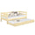 Wooden sofa bed with mattress drawer clear pine – child’s room, scandi