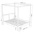 Double bed black and oak with canopy in bedroom – Scandinavian arrangement