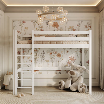 N05 Wooden Loft Bed in Custom RAL/NCS Color – Solid Wood, Nizio