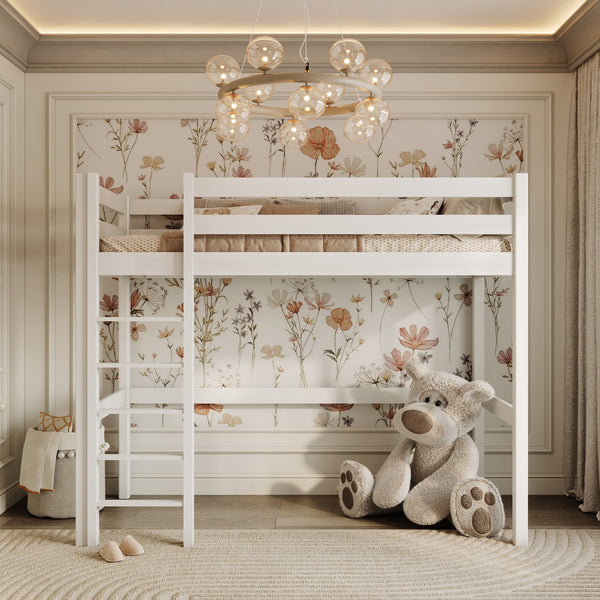 N05 Wooden Loft Bed in Custom RAL/NCS Color – Solid Wood, Nizio