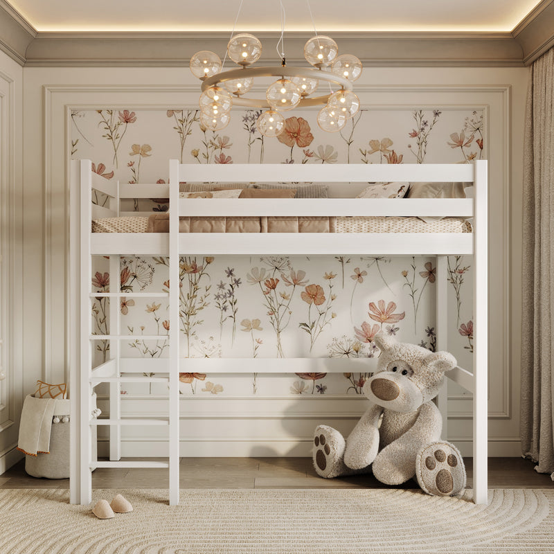 N05 Wooden Loft Bed in Custom RAL/NCS Color – Solid Wood, Nizio
