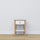 Bedside table with drawer N01 wooden white with oak – bedroom, Scandinavian style