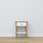 Bedside table with drawer N01 wooden white with oak – bedroom, Scandinavian style