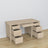 Desk 6S oak bleached oak – open drawers, document storage compartments
