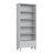 Bookcase 1S 80 grey made of wood – side view, depth and profile