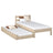 Oak bed with mattress drawer bleached oak – child’s room, scandi Nizio