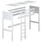 Loft bed bleached oak oak – dimensions and diagram, Nizio