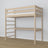 Bleached Oak Loft Bed with Desk – Frame and Slats, Nizio
