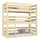 Triple bunk bed wooden clear pine – three sleeping places, scandi children’s room
