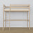 Loft bed bleached oak oak – top view of the sleeping area