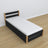 Black and Oak Bed – Mattress Drawer, Wooden Details, Nizio Home