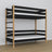Black and Oak Wooden Bunk Bed – Side View, Nizio Home