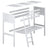 Loft bed with desk bleached oak oak – dimensions, Nizio Home