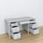Wooden desk 6S Scandi grey