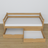 Sofa bed oak natural oak – angled view, scandi